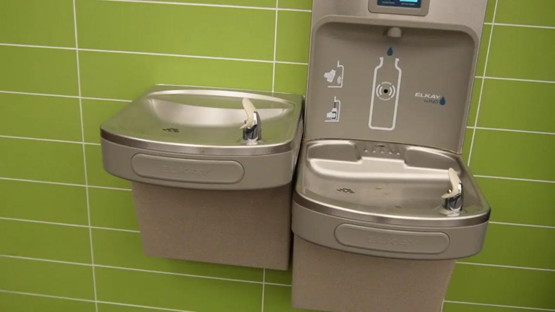 Water fountains and bottle-refill station
