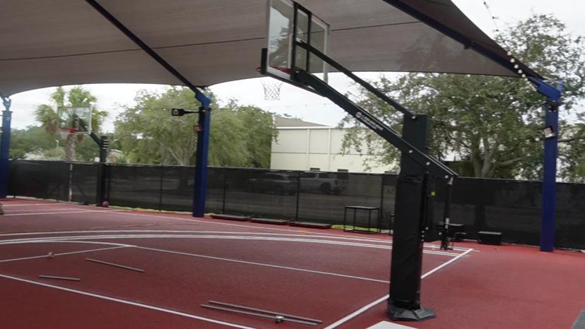 The club's covered outdoor court